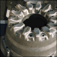 After: low-pressure casting die of automotive aluminum wheel, coated
