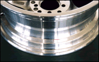 Before: casting aluminum wheel with minor casting defect